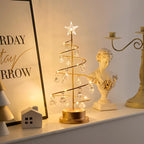 LED Crystal Tree Table Lamp with Spiral Design and USB Power