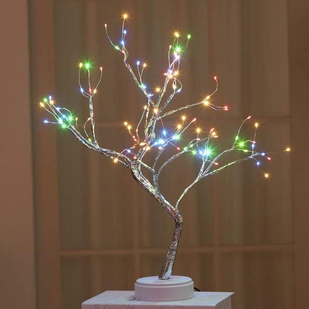 LED Tree Table Lamp with Branch Design and Warm Ambient Light
