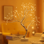 LED Tree Table Lamp with Branch Design and Warm Ambient Light