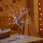 LED Tree Table Lamp with Branch Design and Warm Ambient Light