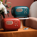 Retro Radio Tissue Box Holder with Desktop Decorative Design