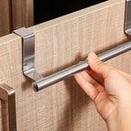 Over Door Towel Rack with Stainless Steel Bar for Cabinet Storage