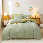 Checkerboard Duvet Cover Bedding Set with Pillowcases for Bedroom
