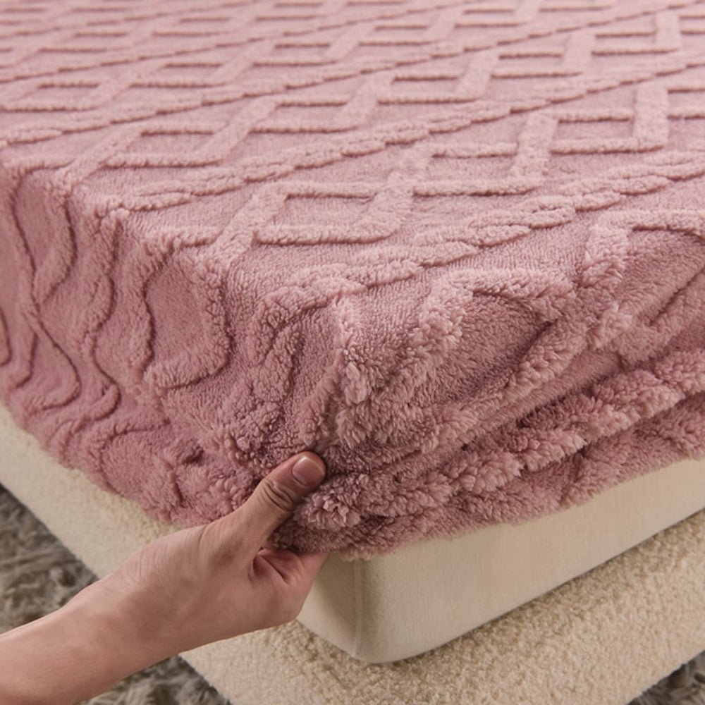 Velvet Mattress Protector with Fitted Skirt for Bed Protection