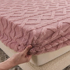 Velvet Mattress Protector with Fitted Skirt for Bed Protection