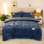Plush Duvet Cover Bedding Set with Pillowcases for Winter Comfort