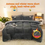 Plush Duvet Cover Bedding Set with Pillowcases for Winter Comfort