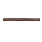 Wooden Towel Rack with Brass Bar for Wall Mounted Storage