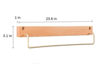 Wooden Towel Rack with Brass Bar for Wall Mounted Storage