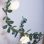 Rose LED String Lights Garland with Floral Vine Decorative Design