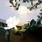 Rose LED String Lights Garland with Floral Vine Decorative Design