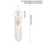 Boho Macrame Wall Hanging Set – Moon, Star & Dreamcatcher Wall Decor