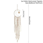 Boho Macrame Wall Hanging Set – Moon, Star & Dreamcatcher Wall Decor