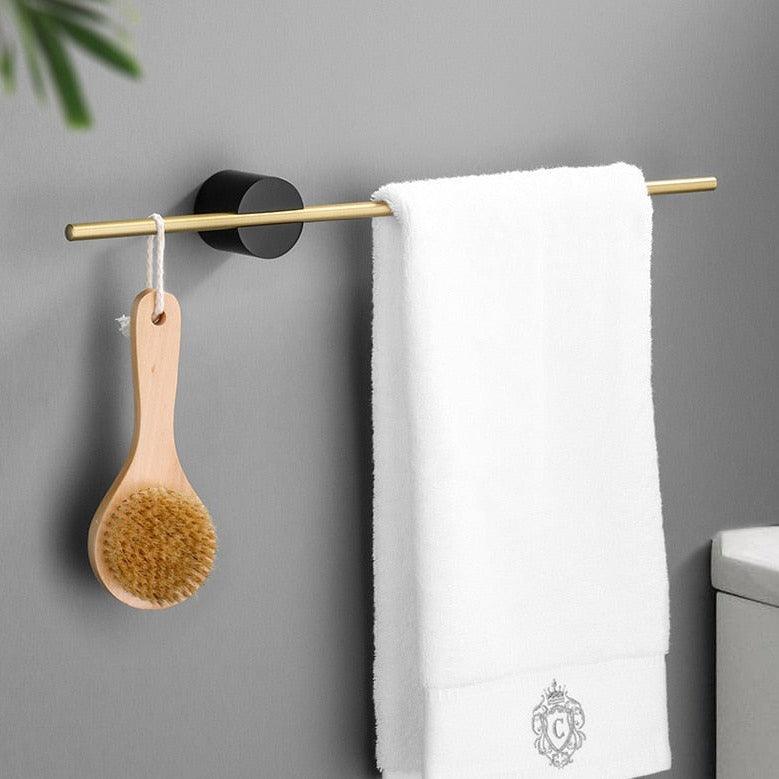 Wall Mounted Metal Towel Rack with Single Bar Design