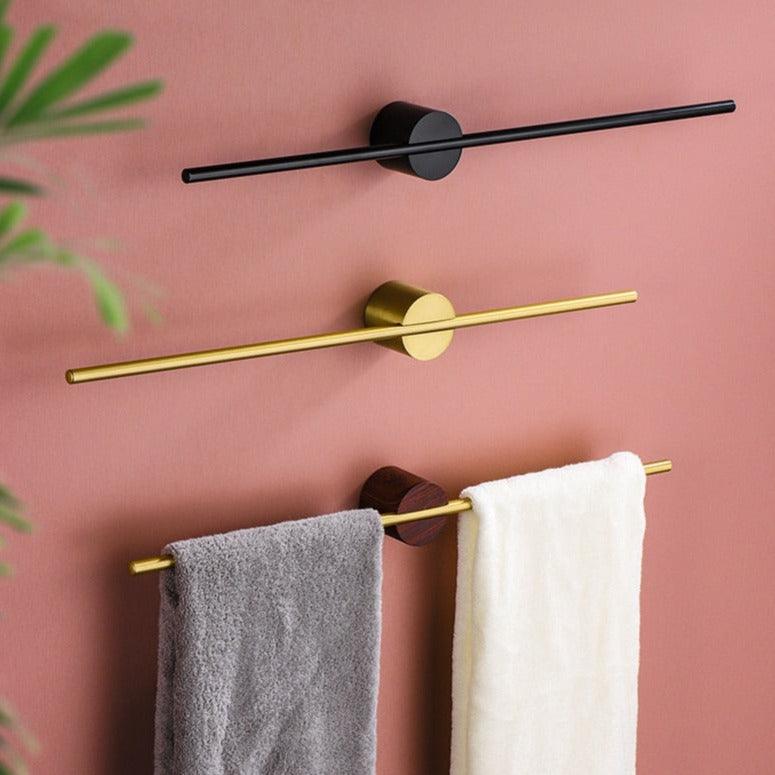 Wall Mounted Metal Towel Rack with Single Bar Design