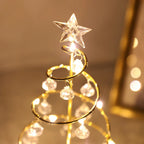 LED Crystal Tree Table Lamp with Spiral Design and USB Power